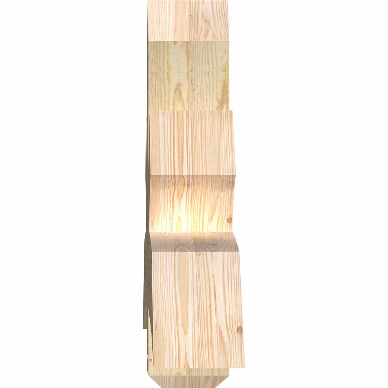 13/12 Pitch Davenport Rough Sawn Timber Gable Bracket GBW048X26X0606DAV00RDF