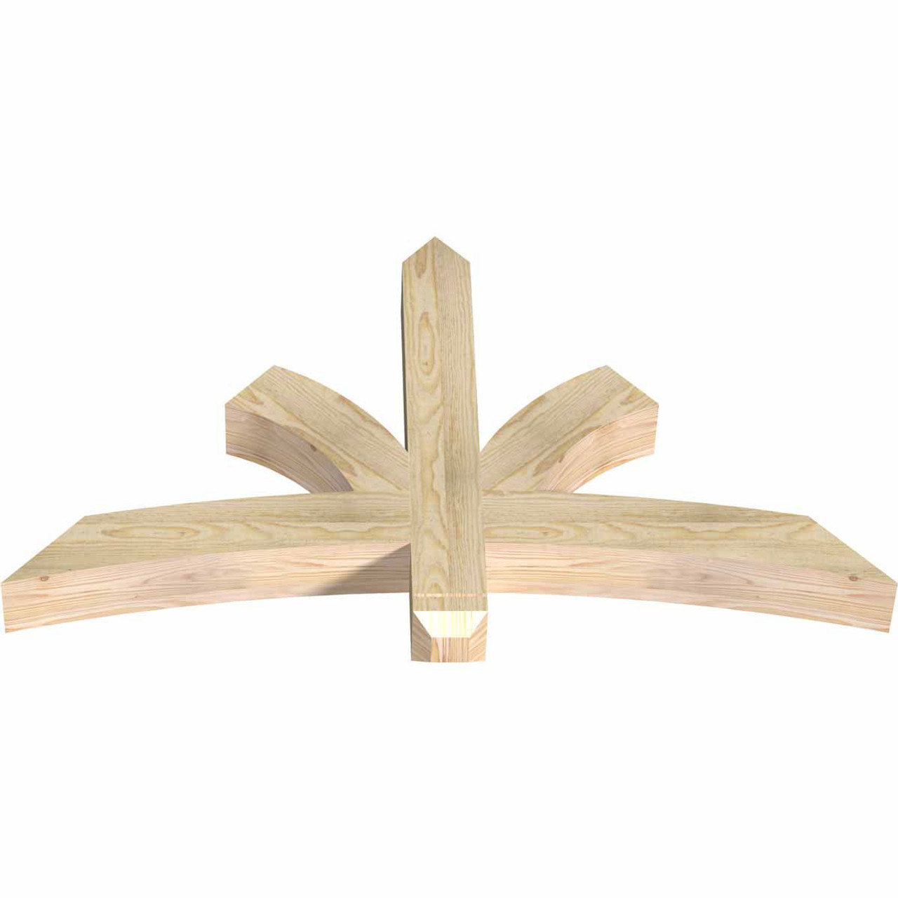 14/12 Pitch Davenport Rough Sawn Timber Gable Bracket GBW048X28X0404DAV00RDF