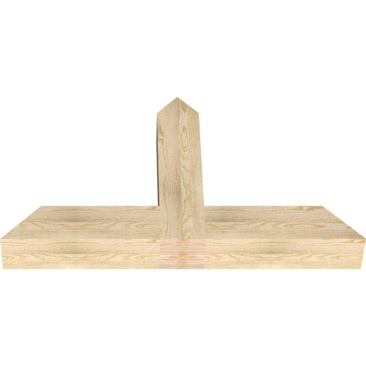 14/12 Pitch Portland Rough Sawn Timber Gable Bracket GBW048X28X0606POR00RDF