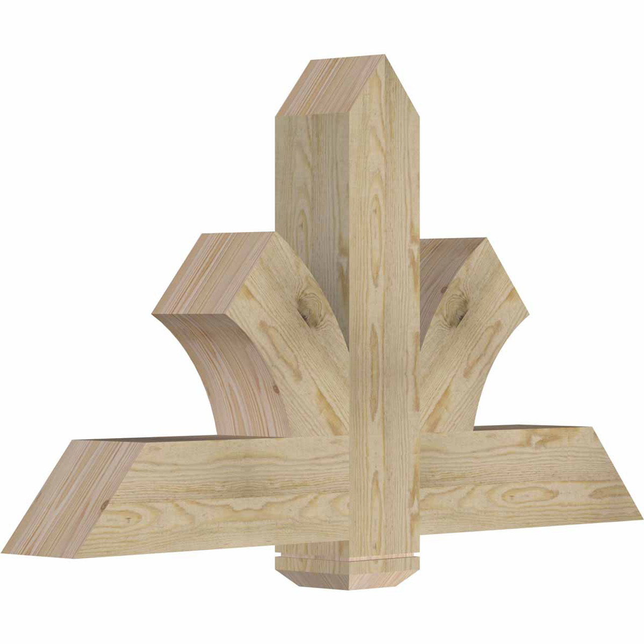 14/12 Pitch Redmond Rough Sawn Timber Gable Bracket GBW048X28X0606RED00RDF