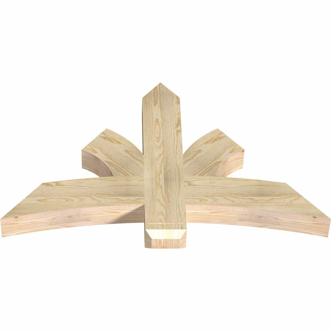 15/12 Pitch Davenport Rough Sawn Timber Gable Bracket GBW048X30X0406DAV00RDF