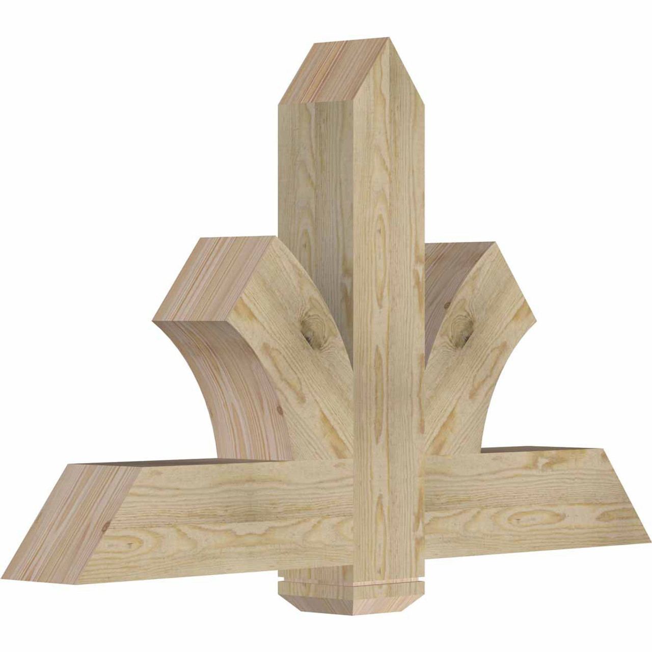 15/12 Pitch Redmond Rough Sawn Timber Gable Bracket GBW048X30X0606RED00RDF