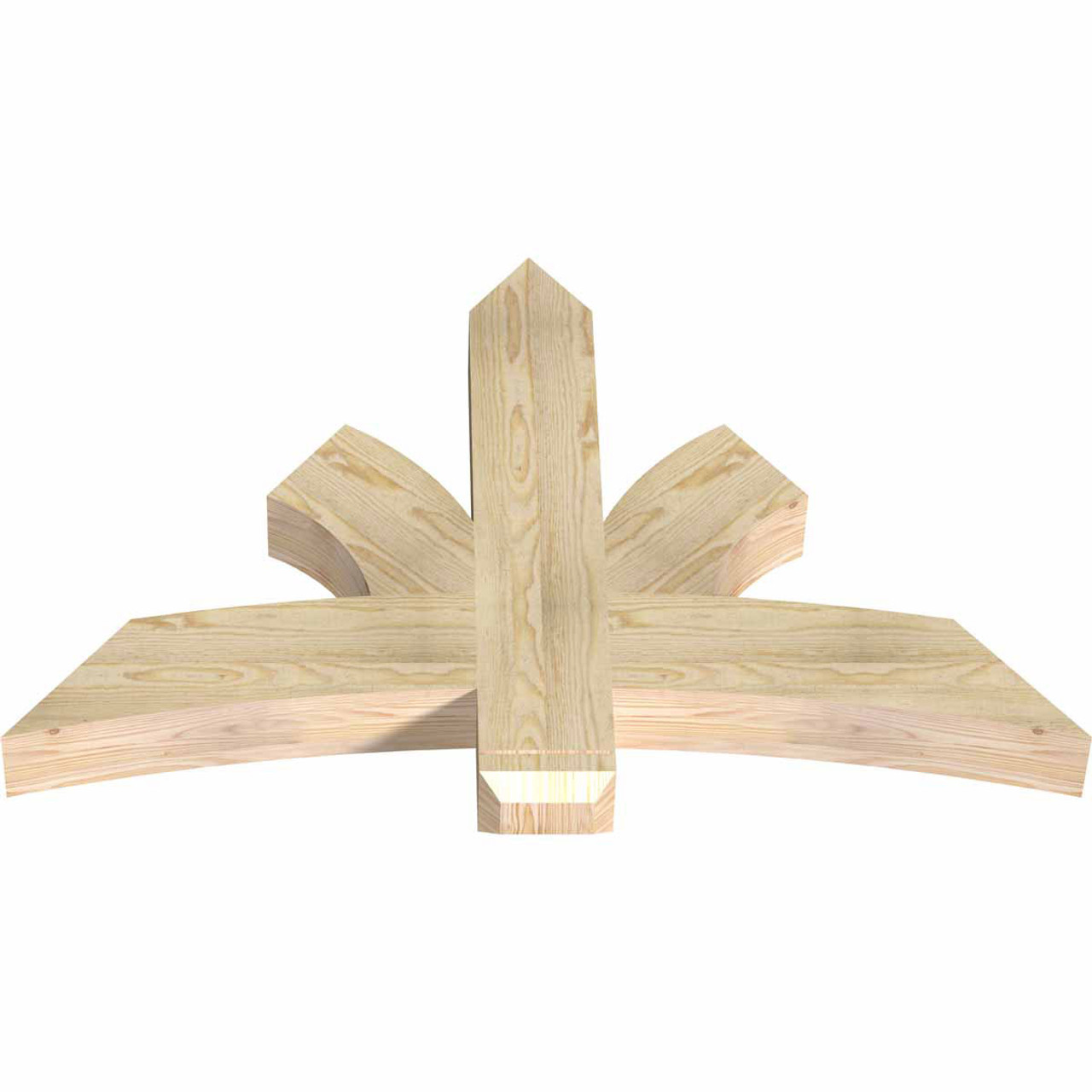 16/12 Pitch Davenport Rough Sawn Timber Gable Bracket GBW048X32X0406DAV00RDF