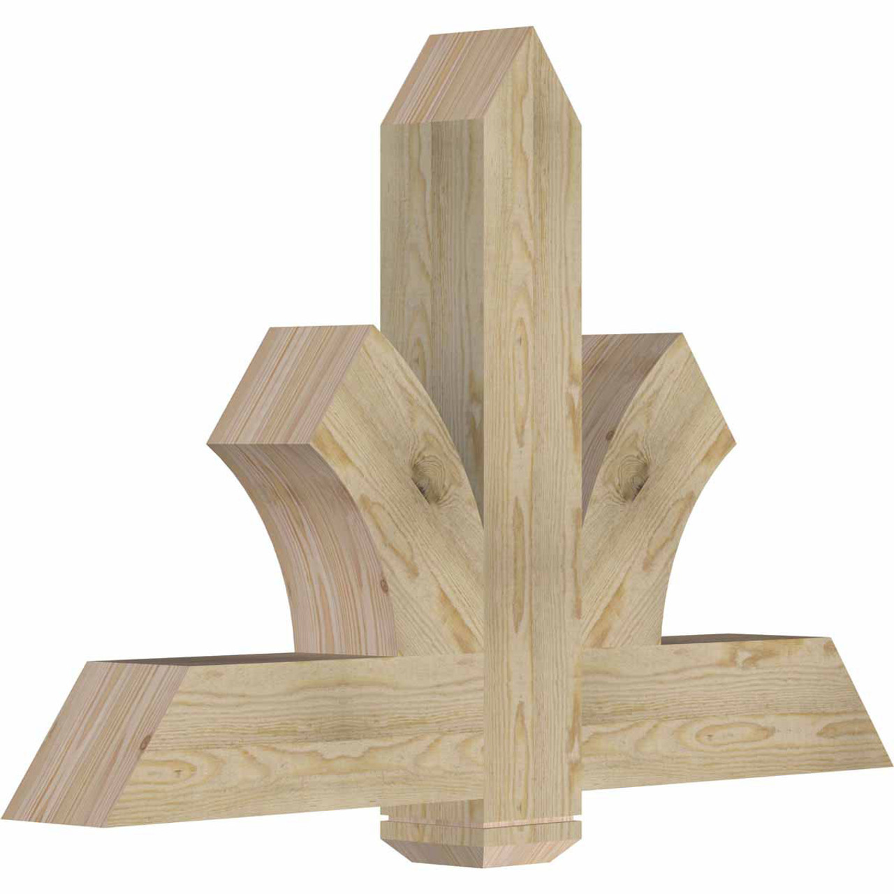 16/12 Pitch Redmond Rough Sawn Timber Gable Bracket GBW048X32X0606RED00RDF