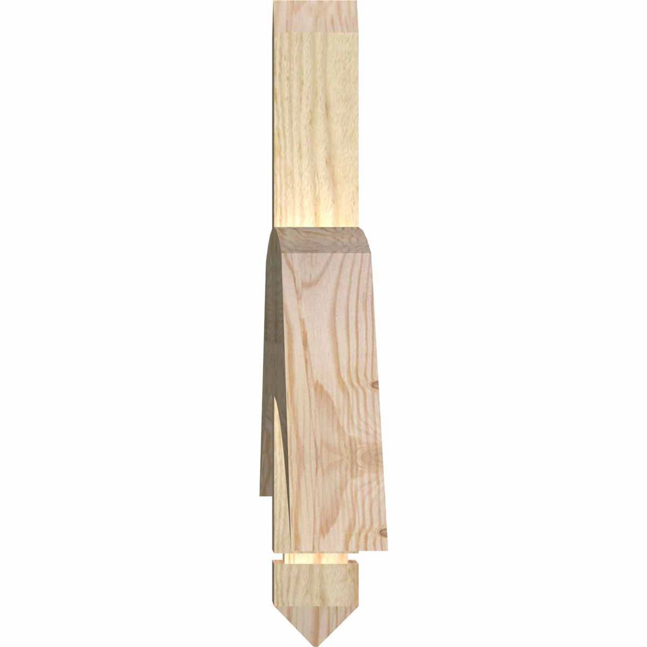 5/12 Pitch Bellingham Rough Sawn Timber Gable Bracket GBW060X12X0204BEL00RDF