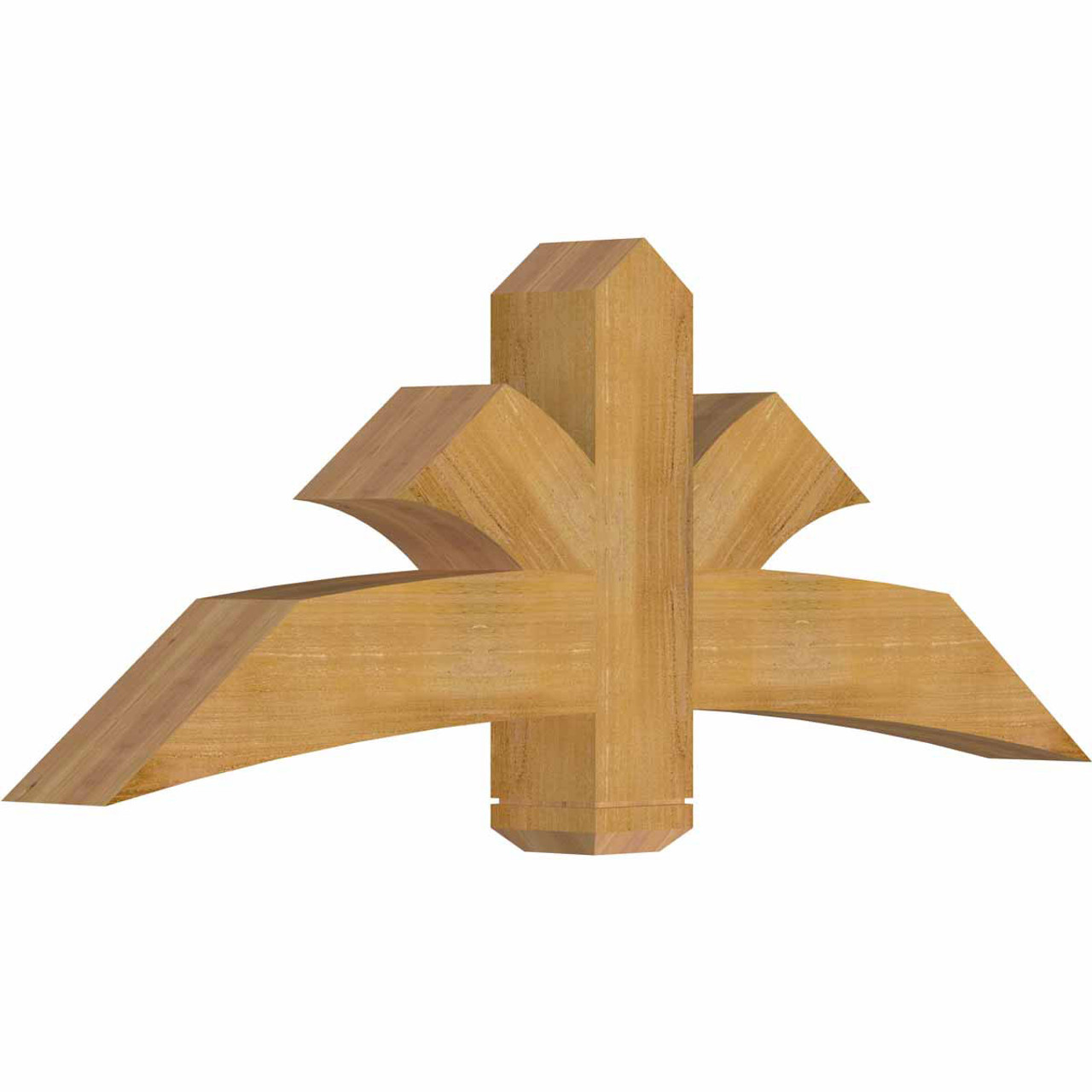 9/12 Pitch Davenport Rough Sawn Timber Gable Bracket GBW060X22X0606DAV00RWR