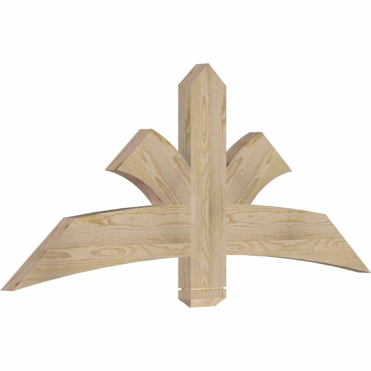 10/12 Pitch Davenport Rough Sawn Timber Gable Bracket GBW060X25X0206DAV00RDF