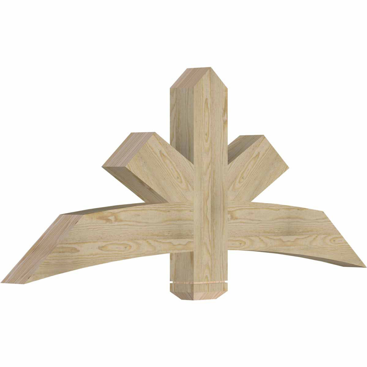 10/12 Pitch Alberta Rough Sawn Timber Gable Bracket GBW060X25X0406ALB00RDF