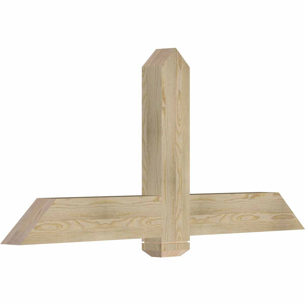 11/12 Pitch Eugene Rough Sawn Timber Gable Bracket GBW060X27X0406EUG00RDF