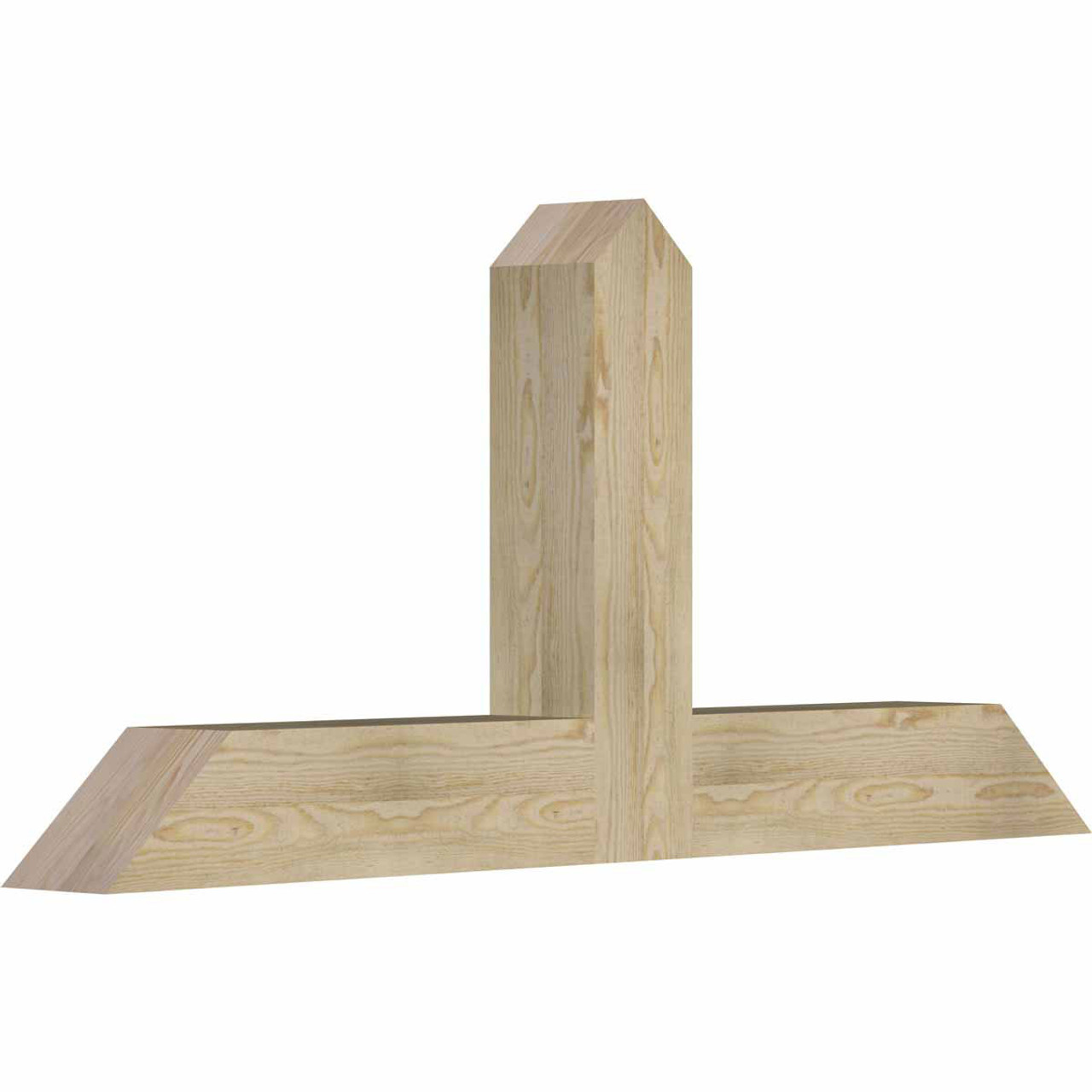 11/12 Pitch Portland Rough Sawn Timber Gable Bracket GBW060X27X0606POR00RDF