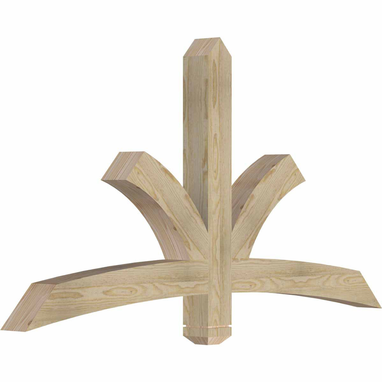 13/12 Pitch Davenport Rough Sawn Timber Gable Bracket GBW060X32X0404DAV00RDF