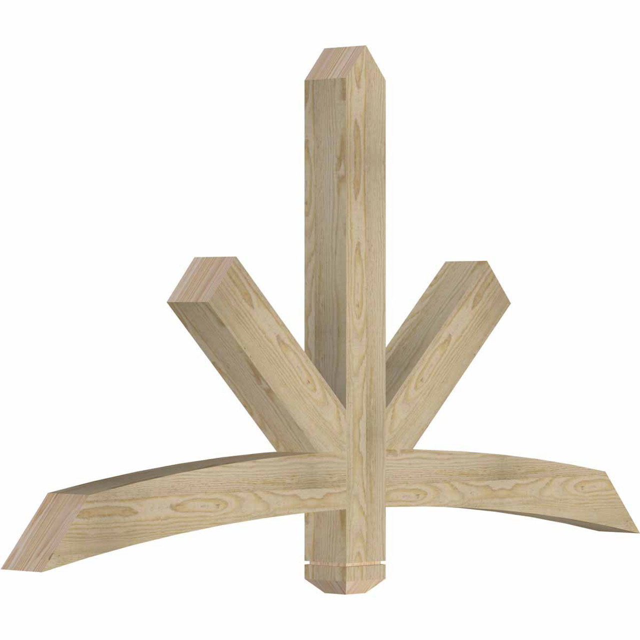 14/12 Pitch Alberta Rough Sawn Timber Gable Bracket GBW060X35X0404ALB00RDF