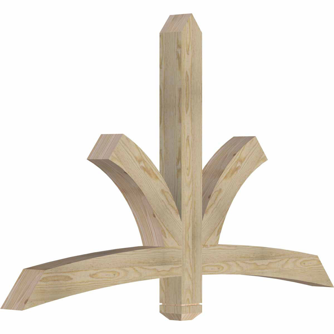 15/12 Pitch Davenport Rough Sawn Timber Gable Bracket GBW060X38X0404DAV00RDF