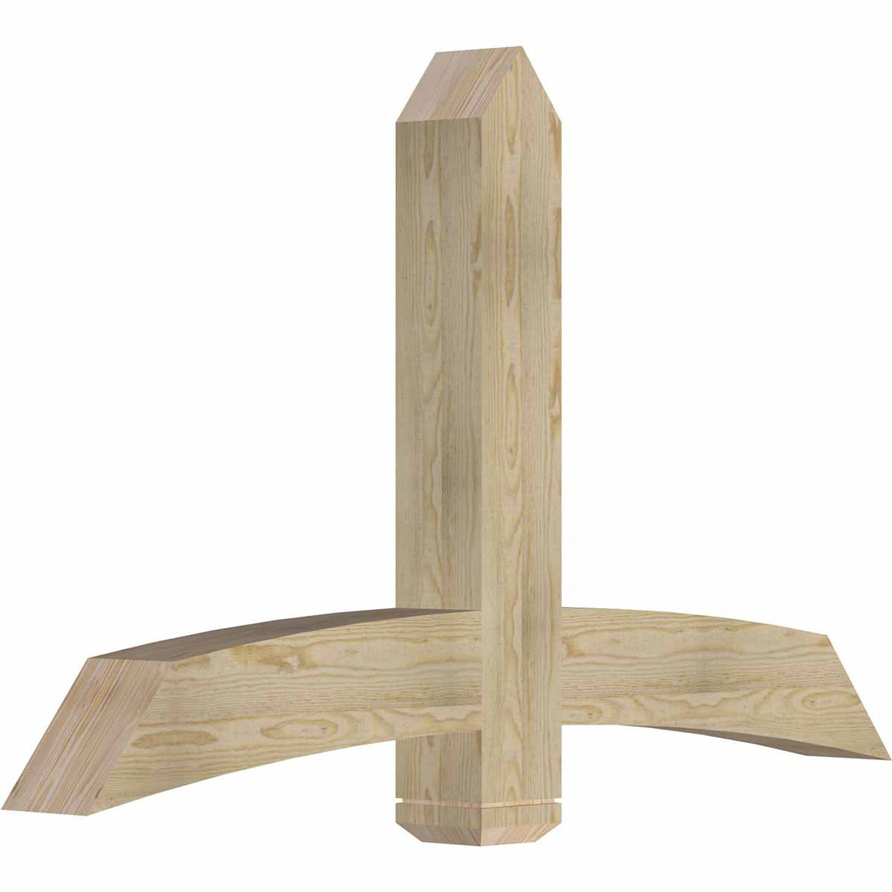 15/12 Pitch Bellingham Rough Sawn Timber Gable Bracket GBW060X38X0606BEL00RDF