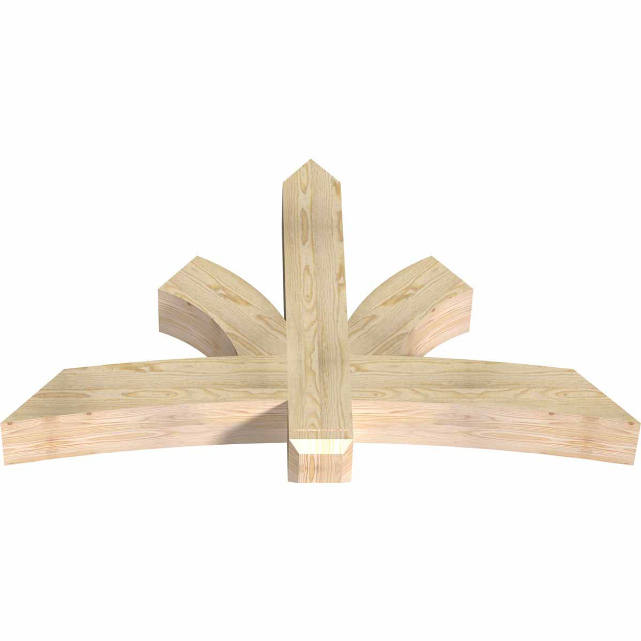 15/12 Pitch Davenport Rough Sawn Timber Gable Bracket GBW060X38X0606DAV00RDF