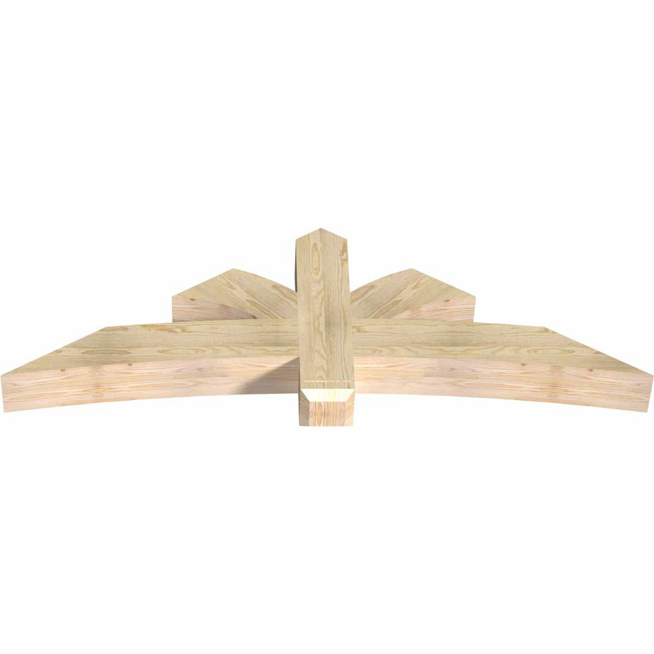 8/12 Pitch Davenport Rough Sawn Timber Gable Bracket GBW072X24X0606DAV00RDF