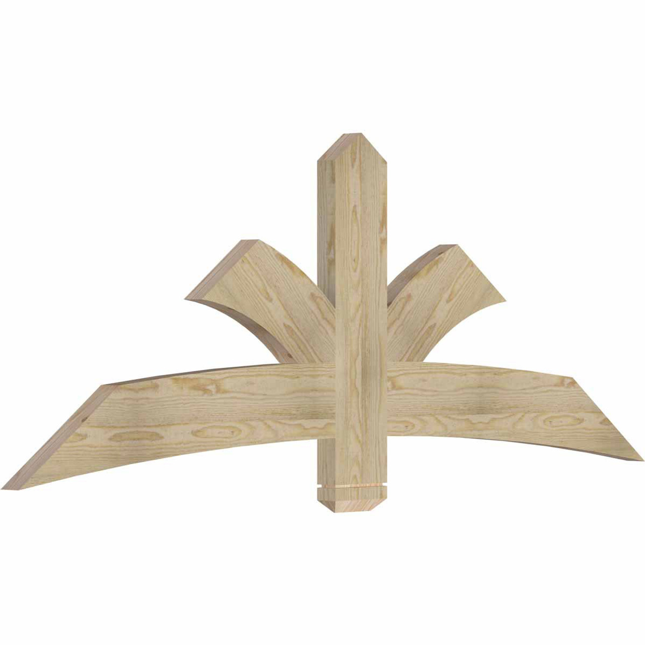 9/12 Pitch Davenport Rough Sawn Timber Gable Bracket GBW072X27X0206DAV00RDF