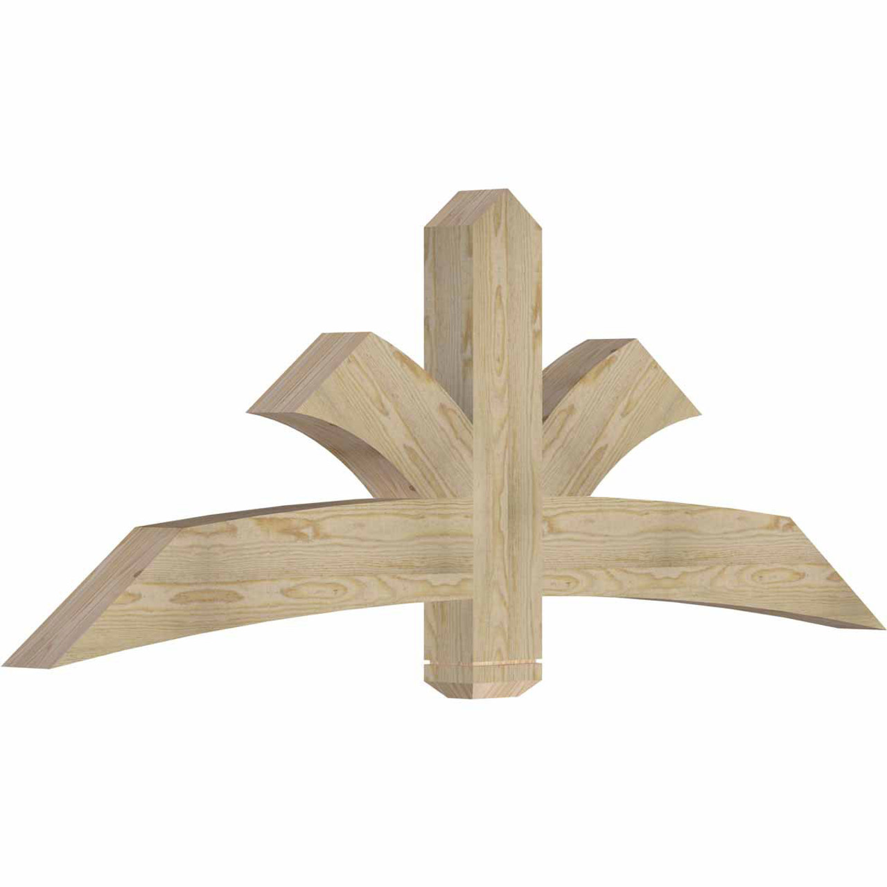 9/12 Pitch Davenport Rough Sawn Timber Gable Bracket GBW072X27X0406DAV00RDF