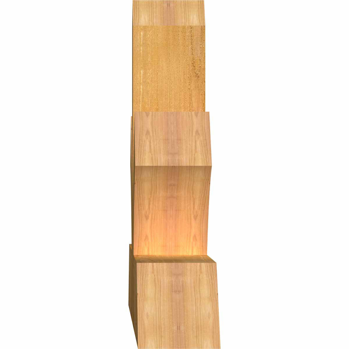 9/12 Pitch Richland Rough Sawn Timber Gable Bracket GBW072X27X0606RIC00RWR