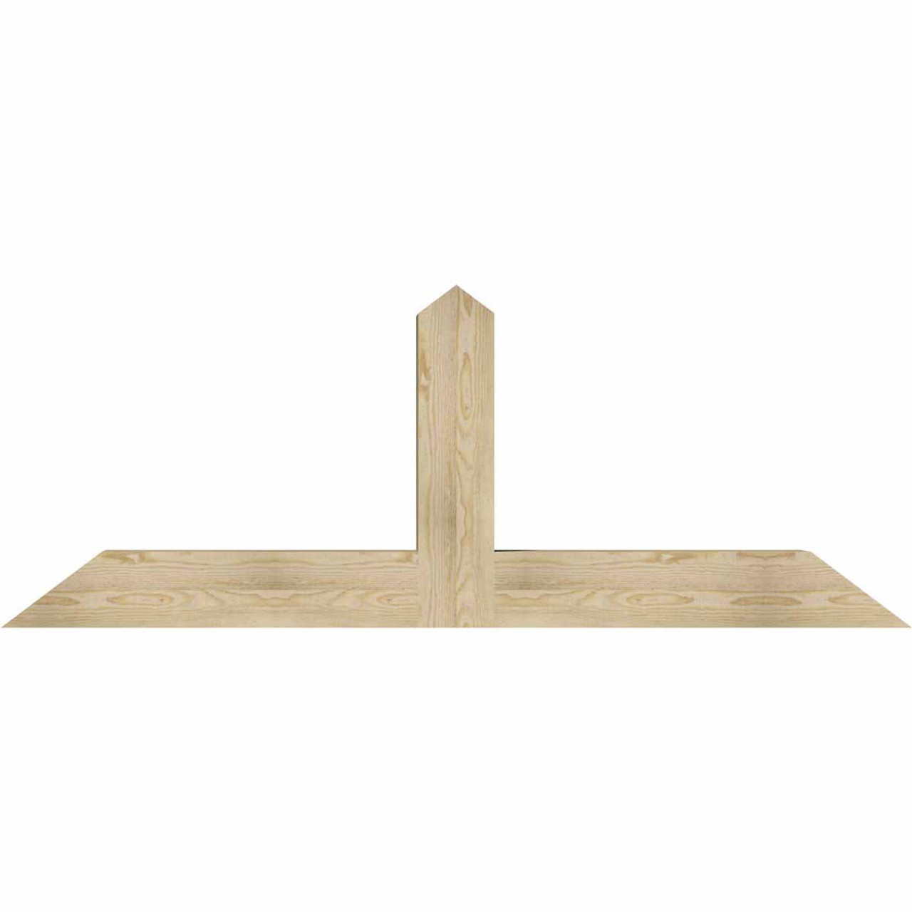 9/12 Pitch Portland Rough Sawn Timber Gable Bracket GBW072X27X0606POR00RDF