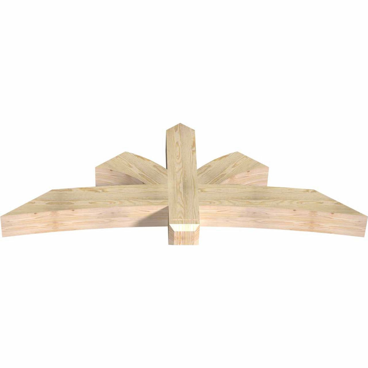 9/12 Pitch Davenport Rough Sawn Timber Gable Bracket GBW072X27X0606DAV00RDF