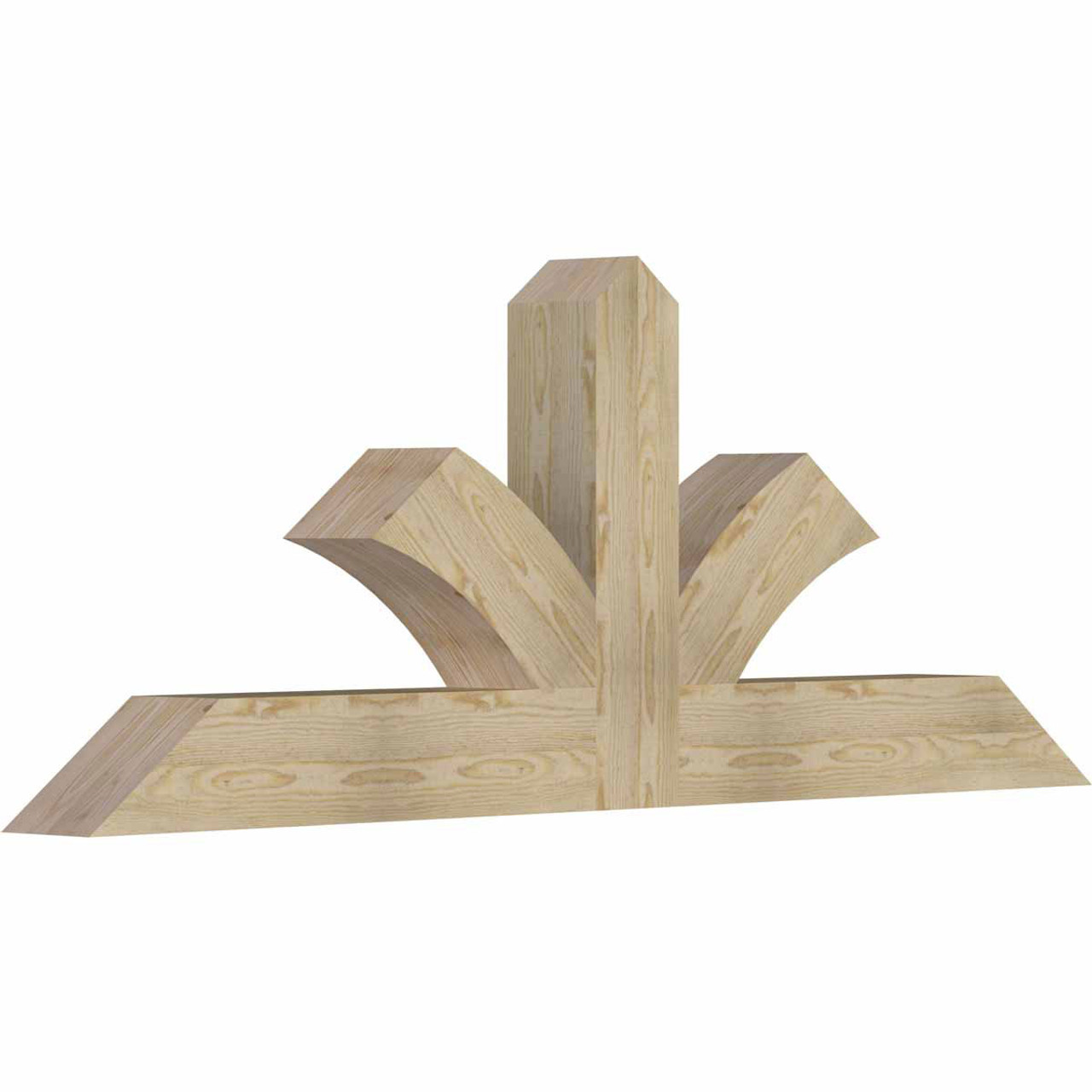 9/12 Pitch Richland Rough Sawn Timber Gable Bracket GBW072X27X0606RIC00RDF