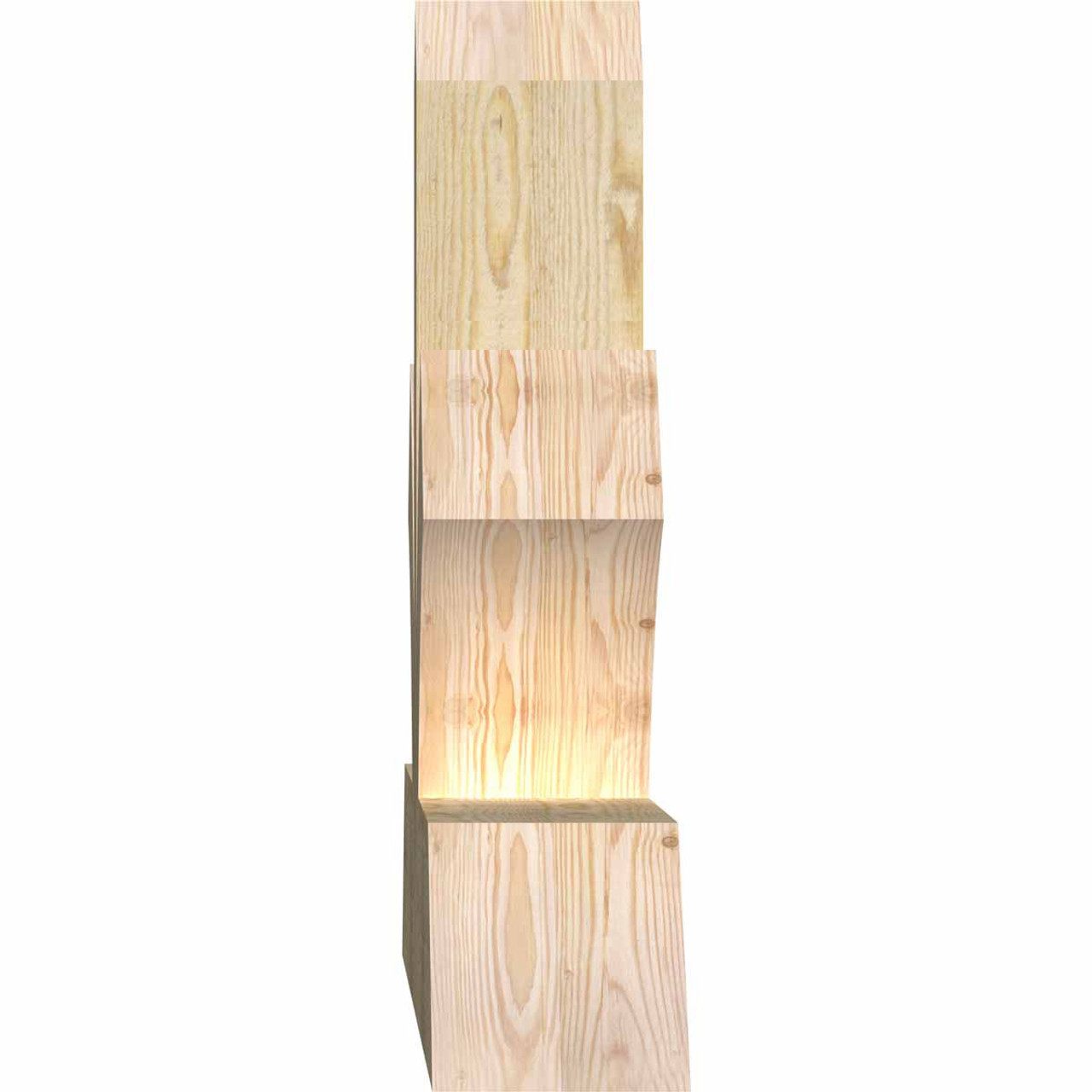 9/12 Pitch Richland Rough Sawn Timber Gable Bracket GBW072X27X0606RIC00RDF