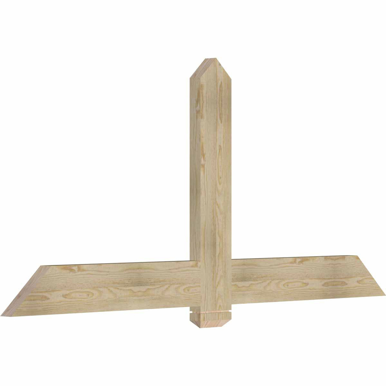 11/12 Pitch Eugene Rough Sawn Timber Gable Bracket GBW072X33X0206EUG00RDF