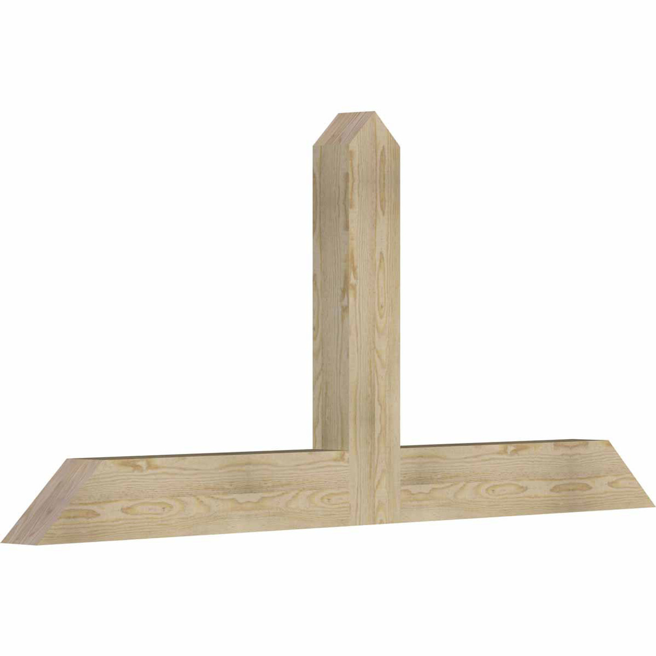 11/12 Pitch Portland Rough Sawn Timber Gable Bracket GBW072X33X0406POR00RDF