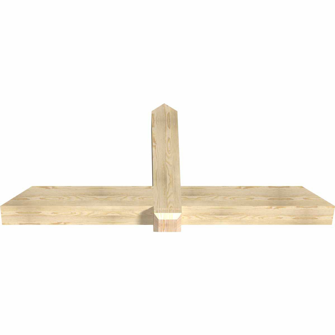 11/12 Pitch Eugene Rough Sawn Timber Gable Bracket GBW072X33X0606EUG00RDF