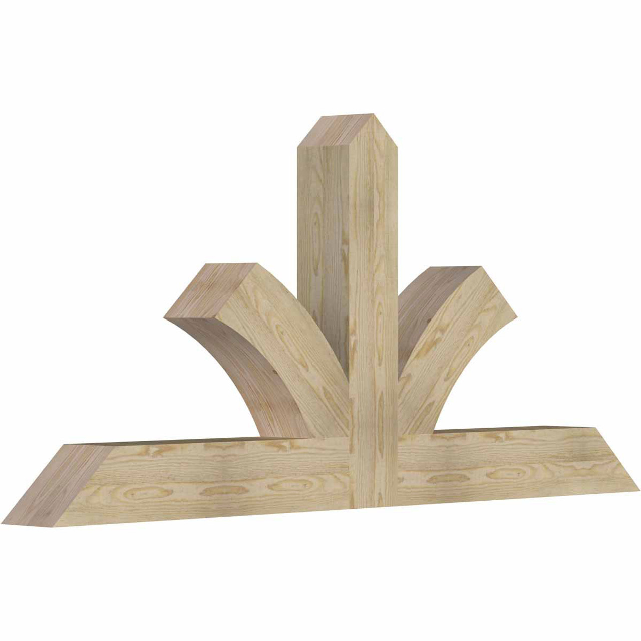 11/12 Pitch Richland Rough Sawn Timber Gable Bracket GBW072X33X0606RIC00RDF