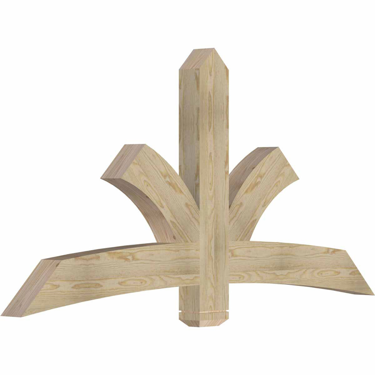 12/12 Pitch Davenport Rough Sawn Timber Gable Bracket GBW072X36X0406DAV00RDF