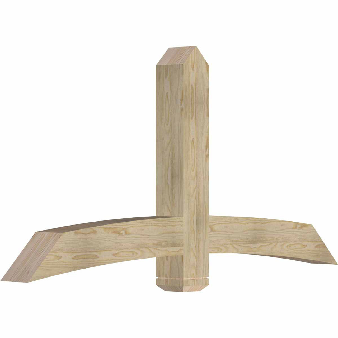 12/12 Pitch Bellingham Rough Sawn Timber Gable Bracket GBW072X36X0606BEL00RDF