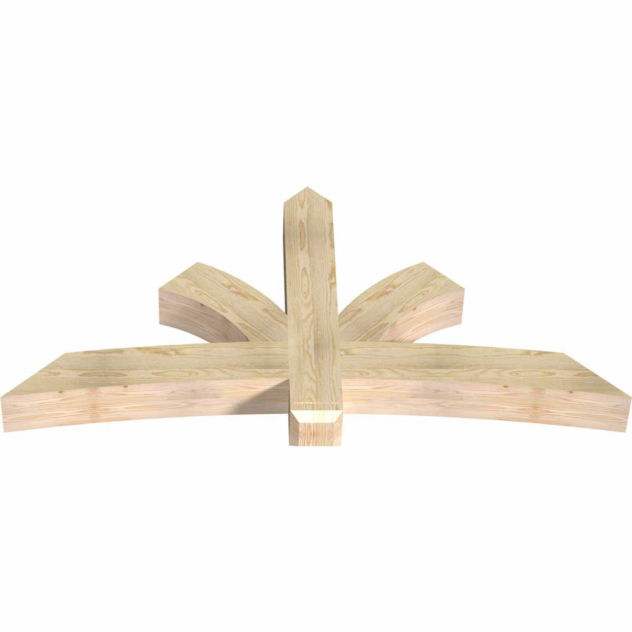 12/12 Pitch Davenport Rough Sawn Timber Gable Bracket GBW072X36X0606DAV00RDF