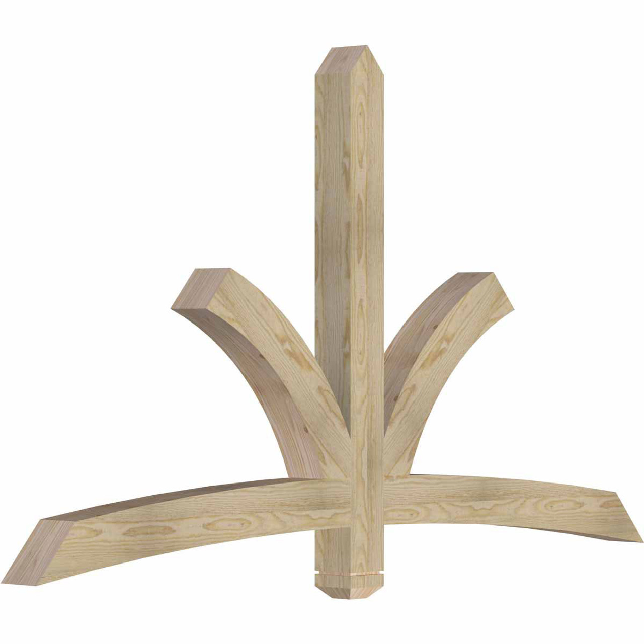 14/12 Pitch Davenport Rough Sawn Timber Gable Bracket GBW072X42X0404DAV00RDF