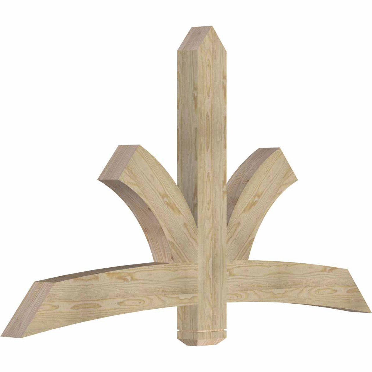 14/12 Pitch Davenport Rough Sawn Timber Gable Bracket GBW072X42X0406DAV00RDF