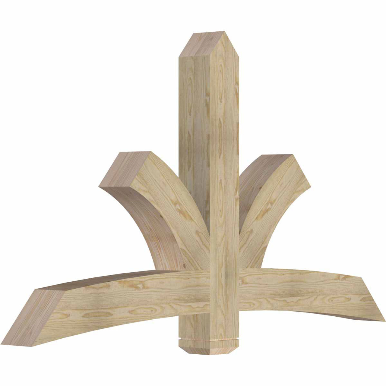 14/12 Pitch Davenport Rough Sawn Timber Gable Bracket GBW072X42X0606DAV00RDF