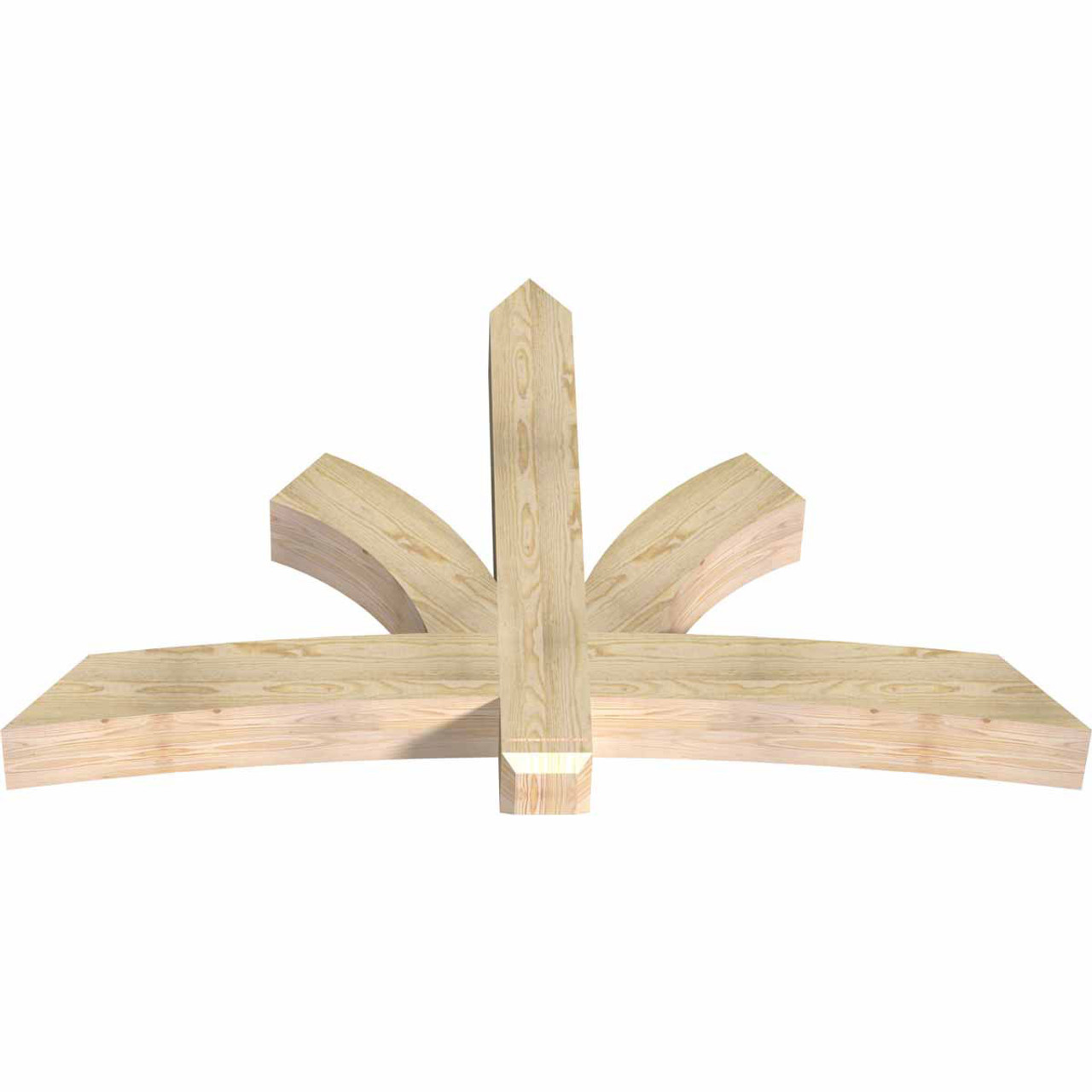 15/12 Pitch Davenport Rough Sawn Timber Gable Bracket GBW072X45X0606DAV00RDF