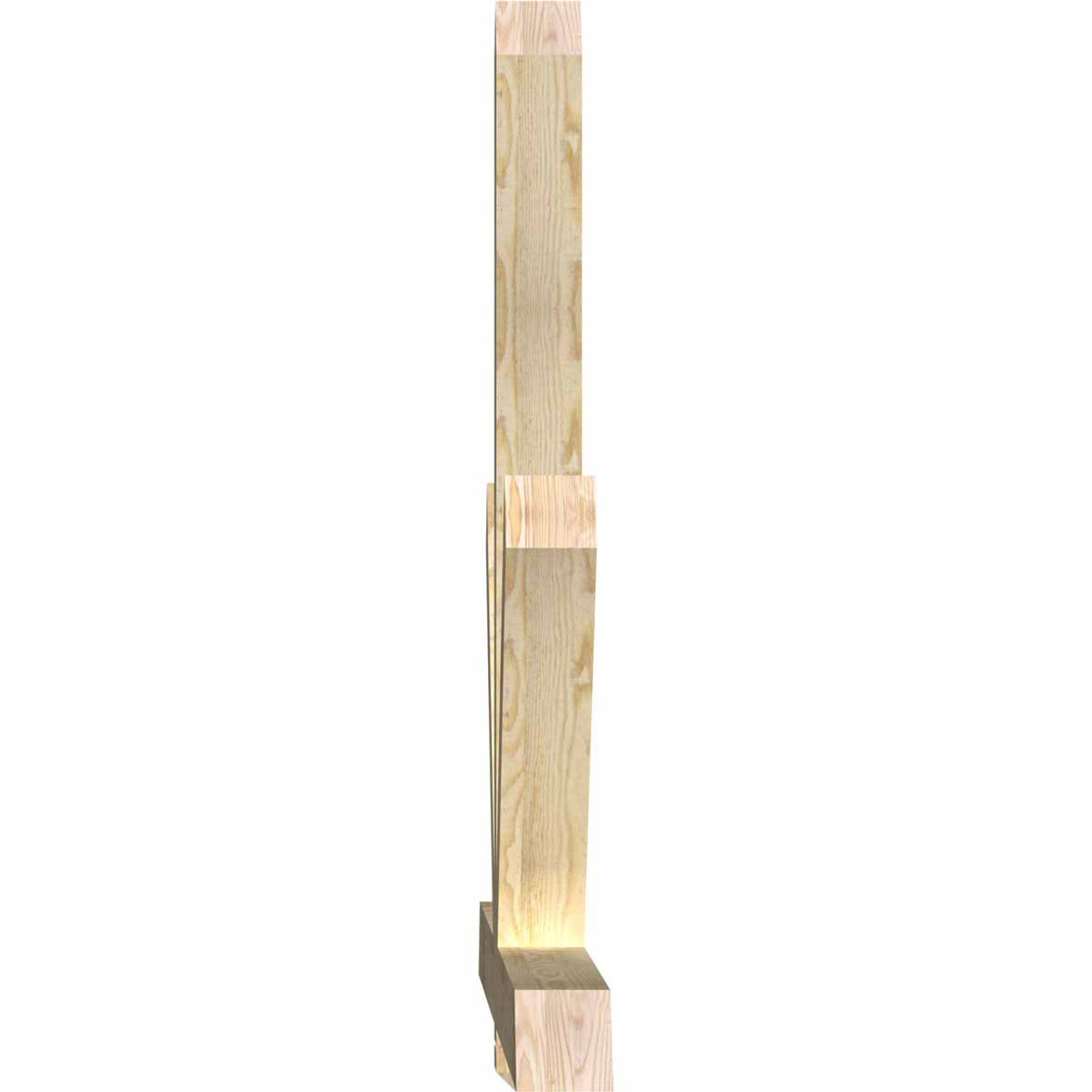 16/12 Pitch Kennewick Rough Sawn Timber Gable Bracket GBW072X48X0404KEN00RDF