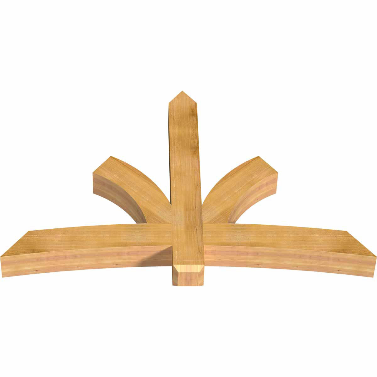 16/12 Pitch Davenport Rough Sawn Timber Gable Bracket GBW072X48X0606DAV00RWR