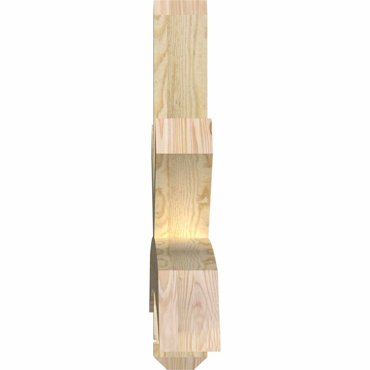 7/12 Pitch Alberta Rough Sawn Timber Gable Bracket GBW084X24X0404ALB00RDF