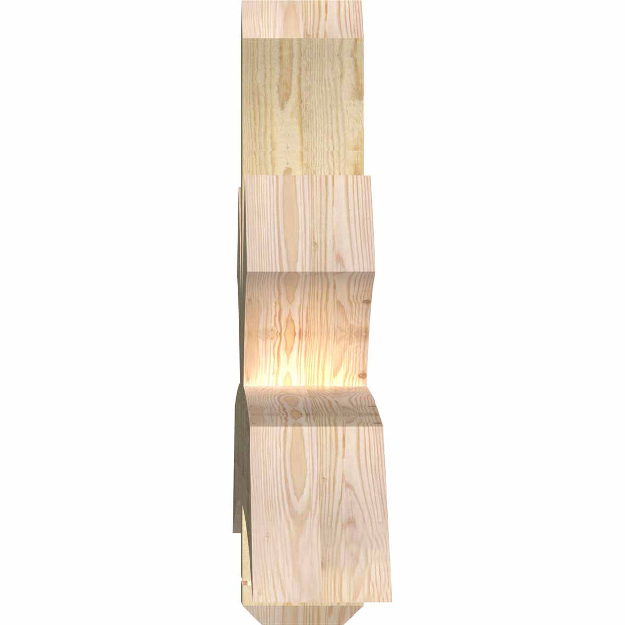 8/12 Pitch Davenport Rough Sawn Timber Gable Bracket GBW084X28X0606DAV00RDF