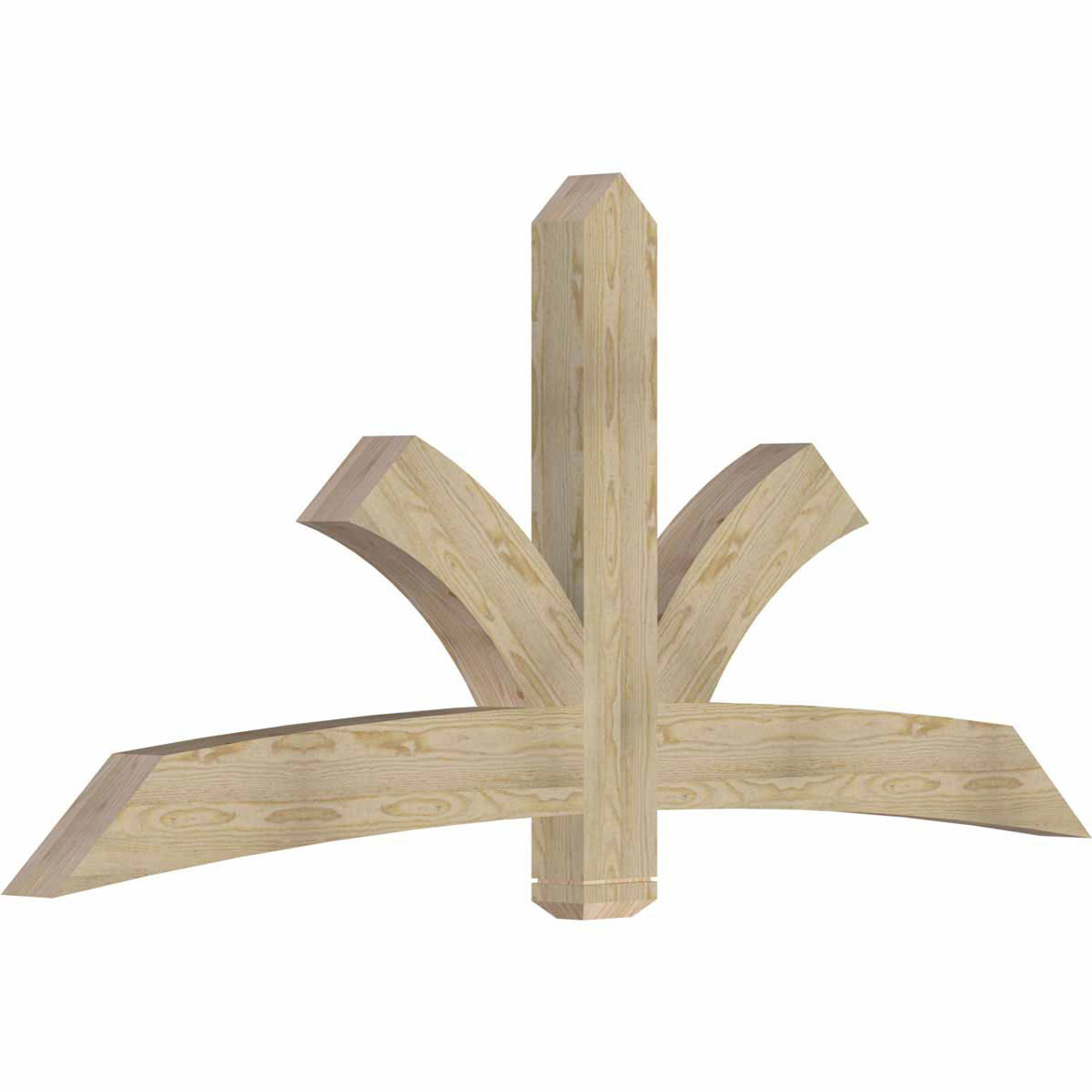 11/12 Pitch Davenport Rough Sawn Timber Gable Bracket GBW084X38X0406DAV00RDF