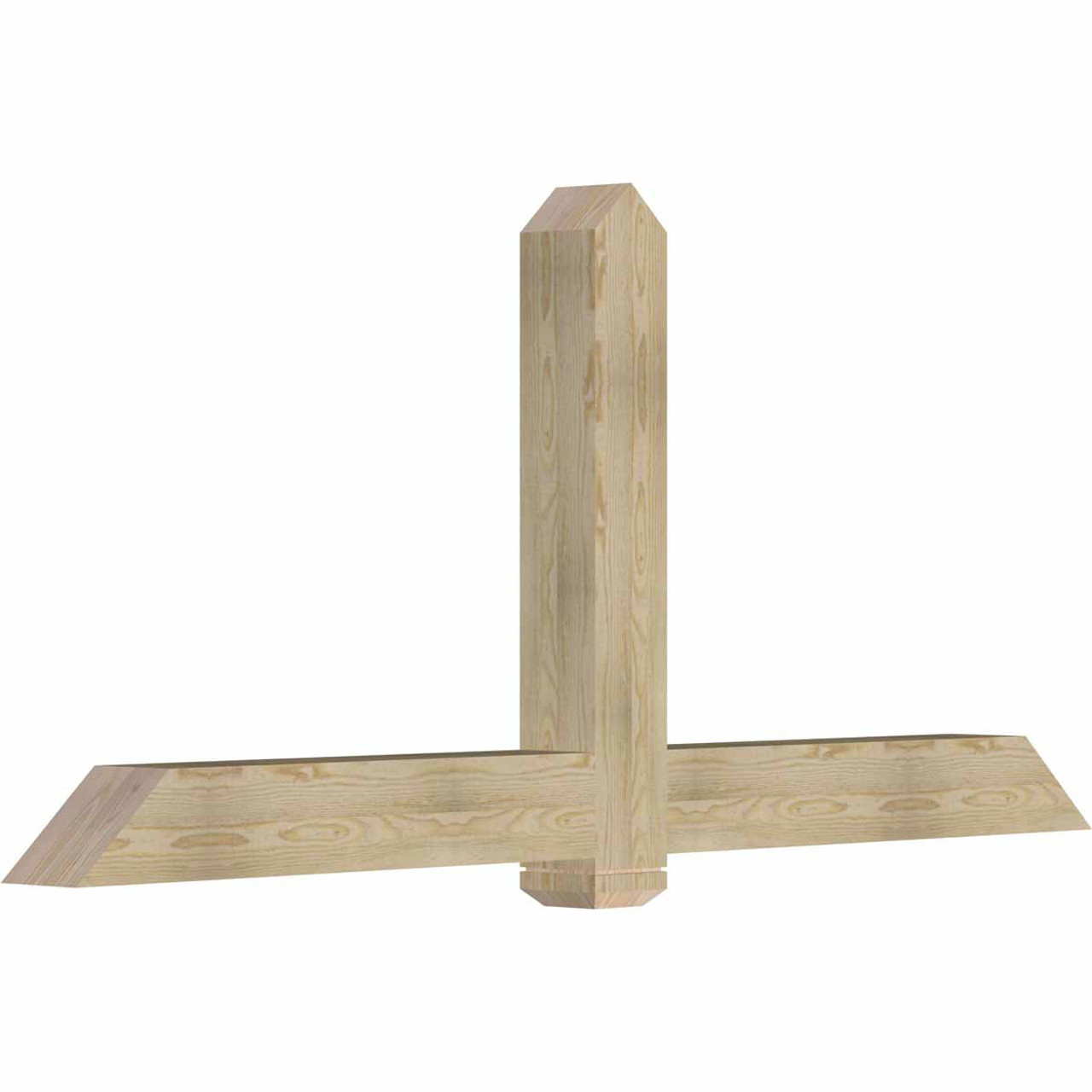 11/12 Pitch Eugene Rough Sawn Timber Gable Bracket GBW084X38X0606EUG00RDF