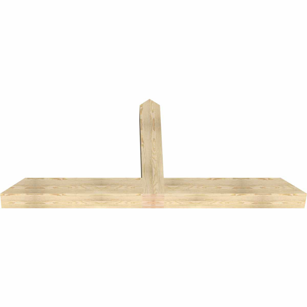 11/12 Pitch Portland Rough Sawn Timber Gable Bracket GBW084X38X0606POR00RDF