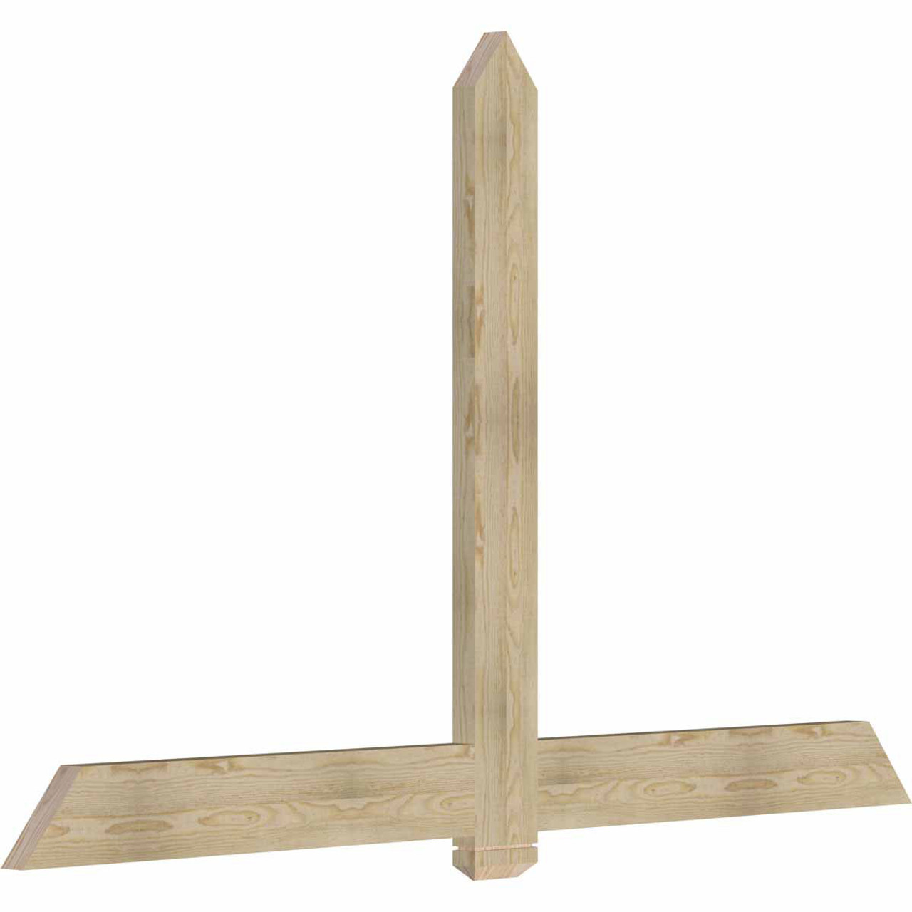 15/12 Pitch Eugene Rough Sawn Timber Gable Bracket GBW084X53X0206EUG00RDF