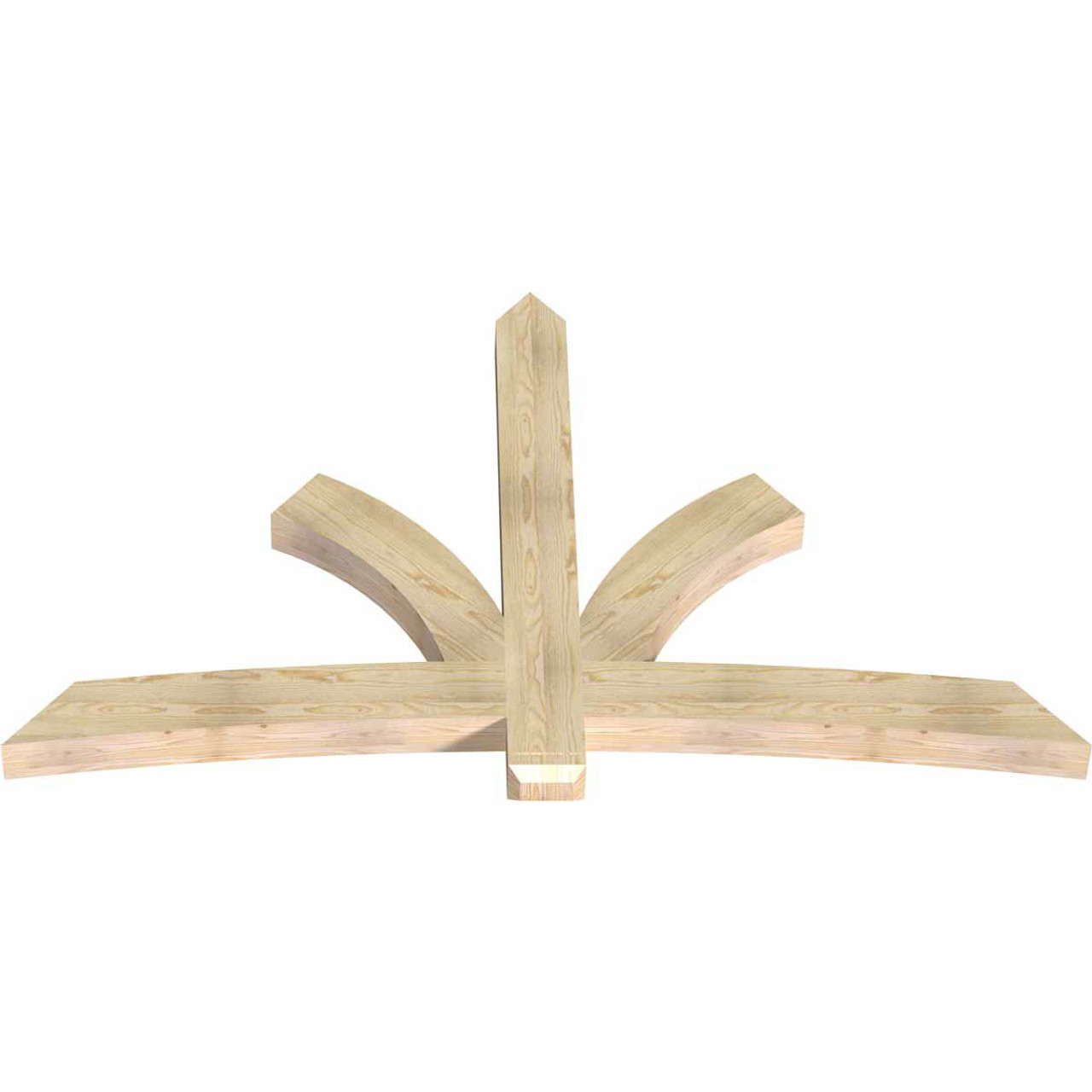 15/12 Pitch Davenport Rough Sawn Timber Gable Bracket GBW084X53X0406DAV00RDF