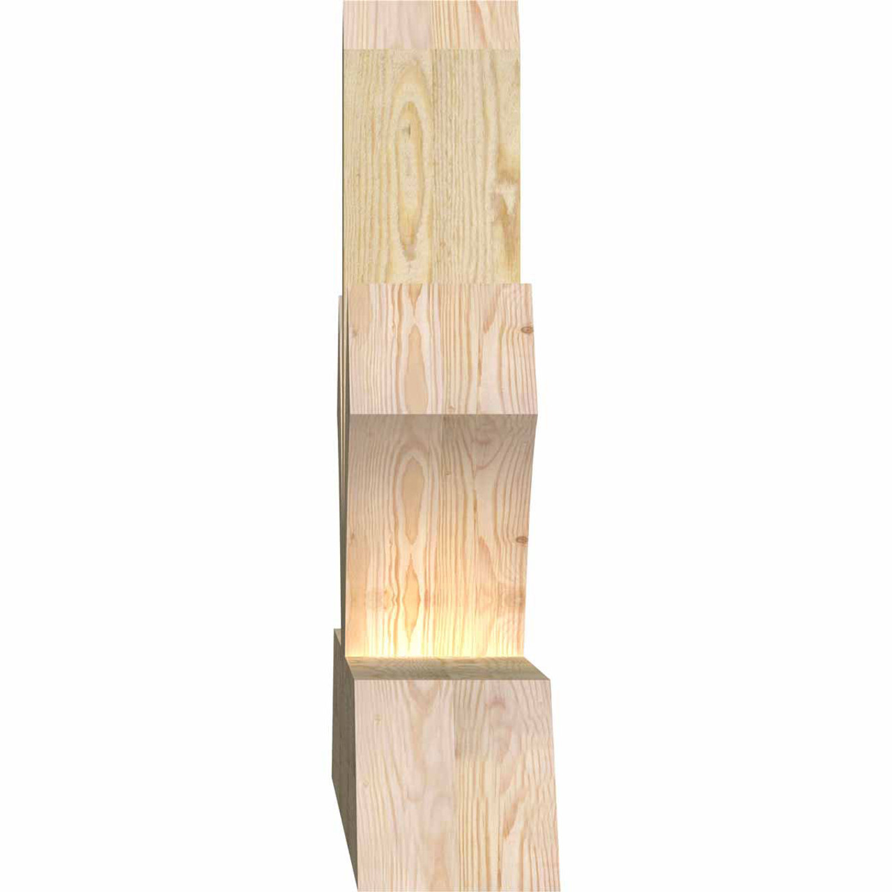 7/12 Pitch Richland Rough Sawn Timber Gable Bracket GBW096X28X0606RIC00RDF