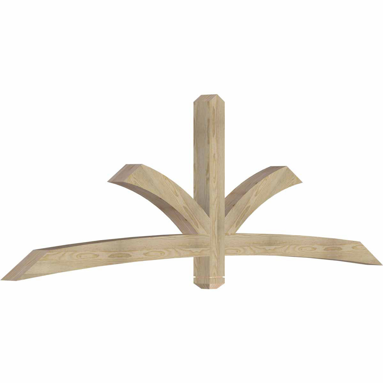 8/12 Pitch Davenport Rough Sawn Timber Gable Bracket GBW096X32X0404DAV00RDF