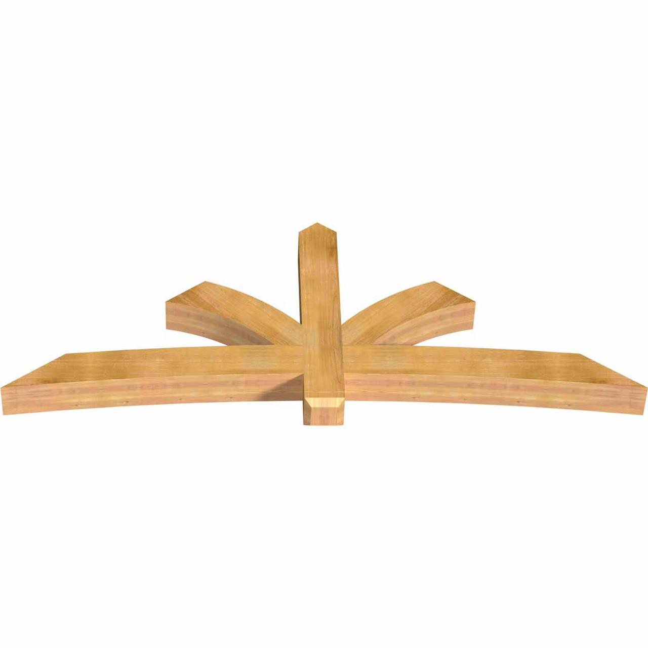 9/12 Pitch Davenport Rough Sawn Timber Gable Bracket GBW096X36X0606DAV00RWR